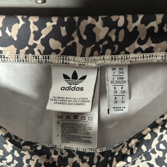 Adidas women’s tights. Black/tan camo. Size XXS. - Picture 7 of 8